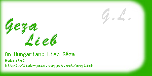 geza lieb business card
