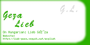 geza lieb business card